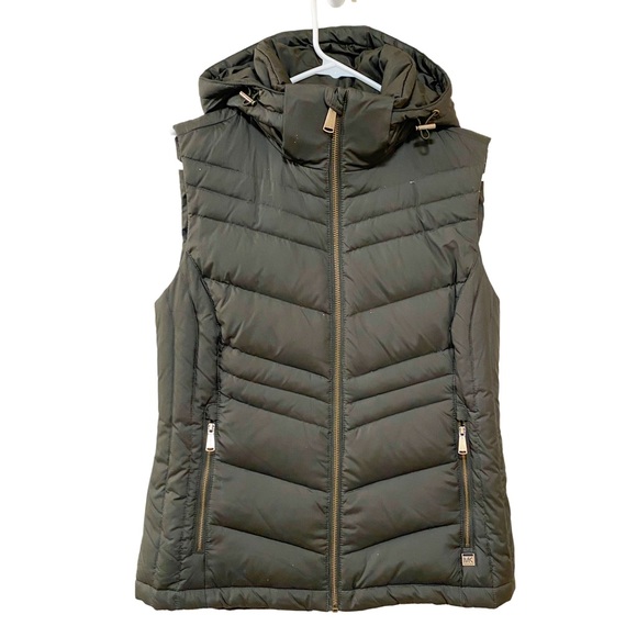 michael kors puffer vest with hood